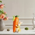 thumbnail image 6 of dajkiuy Easter Resin Bunny Carrot Decoration Easter Bunnies Resin Ornaments Garden Decoration Figurines for Lawn Potted Plants, 6 of 6