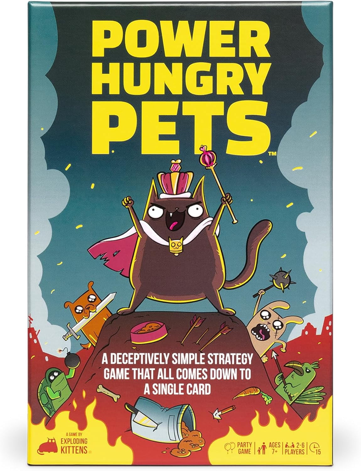 Power Hungry Pets 2-6 Players - Ages 7+ - 15 Minute Playtime - Strategic and Simple Card Game - Perfect for Parties, Family Game Nights, Kids and Adults_Special Gifts Great Gift