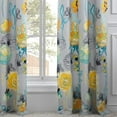 thumbnail image 4 of Global Trends Wildflower Delight Contemporary Curtain Panels, Set of 2, Gray, 94-inch Long, 4 of 6