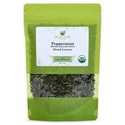 Biokoma Pure and Organic Peppermint Dried Leaves 50g (1.76oz) In Resealable Moisture Proof Pouch, USDA Certified Organic - Herbal Tea, No Additives, No Preservatives, No GMO, Kosher