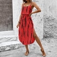 thumbnail image 2 of Ruimatai Women's Casual Sleeveless Dress Printed Side Slit Backless Summer Beach Party Mini Dress Lightweight Comfortable Polyester, 2 of 9