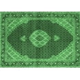 thumbnail image 1 of Ahgly Company Indoor Rectangle Medallion Emerald Green Traditional Area Rugs, 7' x 10', 1 of 4