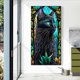 thumbnail image 5 of Pintura de diamante 5D DIY Taladro redondo completo Gato Vidrieras Decoración para el hogar Negro JShteea El nuevo, 5 of 9