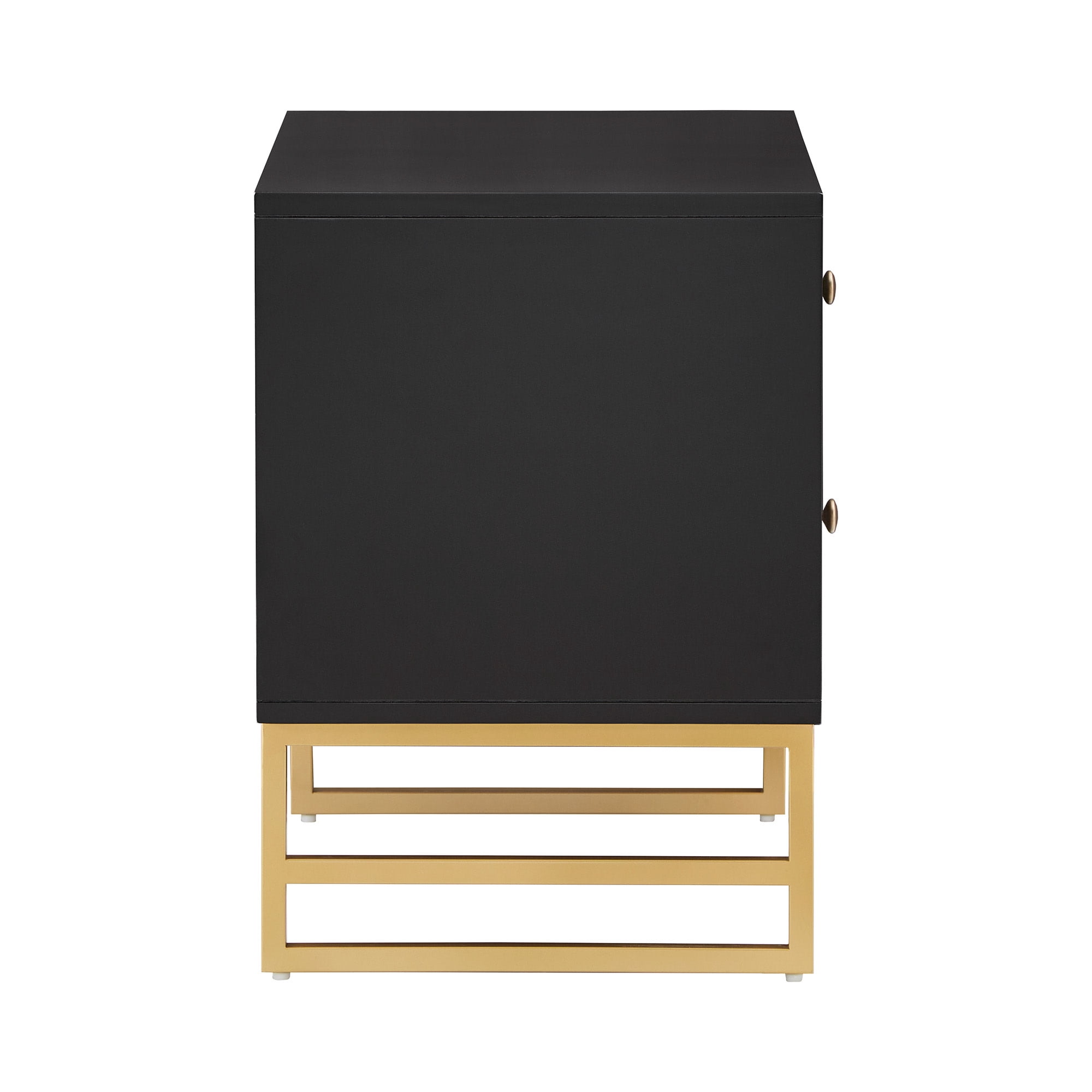 Weston Home Shiloh Arched Diamond Gold Metal End Table, Black