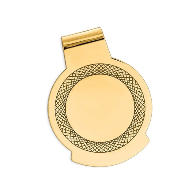 Gold Plated Sterling Silver Rounded Money Clip