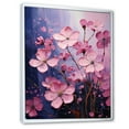 thumbnail image 2 of Designart "Fantasia In Neon" Violets Floater Framed Canvas Prints, 2 of 5