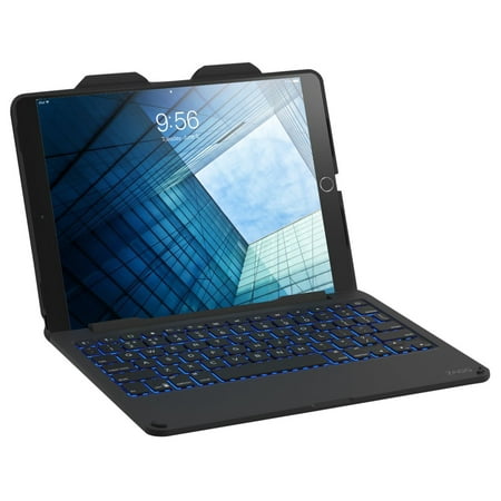 ZAGG Slim Book Ultrathin Case, Hinged with Detachable Bluetooth Keyboard for 5th Gen 2017 Apple iPad Pro 10.5 - (Best Ipad Pro 10.5 Keyboard)