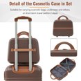 thumbnail image 6 of EUROCO 4-Piece Luggage Sets,Hardside Expandable Carry On Suitcase with TSA Lock,Cosmetic Case and Double Spinner Wheels,Lightweight Travel Luggage(20"/24"/28"),Brown, 6 of 8