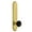 Polished Brass, variant on Grandeur 853086 Arc Solid Brass Tall Plate Left Handed Privacy Door Knob Set - Brass