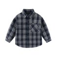 thumbnail image 1 of COM1950s Chemise à Manches Longues Col Rabattu, Veste Décontractée à Capuche pour Garçons, 1 of 6