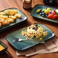 thumbnail image 7 of Stern Serving Platters Set of 4, 11 Inches Rectangular Ceramic Serving Plates, Green Serving Trays for Entertaining, 7 of 7