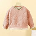 thumbnail image 2 of biudgviw Boys Girls Thermal Tops Fleece Warm Quilted Long Sleeve Shirts Comfy Soft Crew Neck Pullover Tops Kids Underwear Winter Clothes, 2 of 6