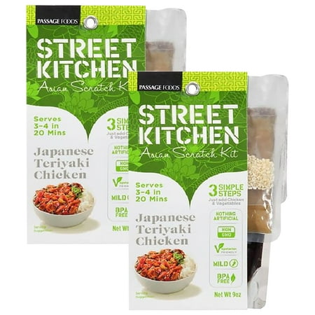 (2 Pack) Street Kitchen Japanese Teriyaki Chicken Asian Scratch Kit, 9 (Best Teriyaki Chicken Wings Recipe)