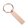 thumbnail image 1 of Stainless Steel Blank Keychain Decoration Portable Rectangle Key Chain Handbag Waist Hanging Keyring DIY Gifts Decorative Rose Gold, 1 of 8