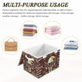 thumbnail image 6 of Yayeee Collapsible Cube Storage Bin with Lid Fabric Closet Decorative Basket with Handles, Red Abstract Eagle, 6 of 7