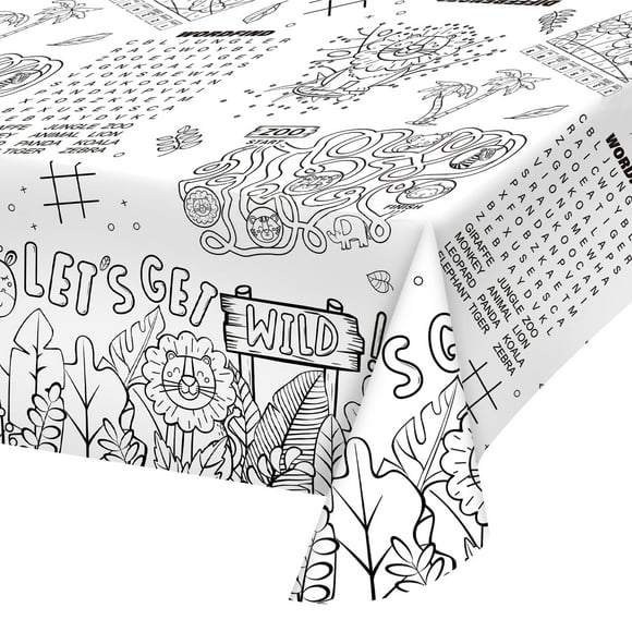 Mantel de papel para colorear Gatherfun Safari Jungle Theme
