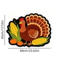 thumbnail image 3 of Thanksgiving Turkey Shaped Doormat 23.6x17.7in - Non-Slip Entryway Rug for Kitchen Front Door Harvest Decor, 3 of 7