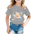 thumbnail image 2 of YUEHUA T-Shirt for Girls With Friendship Sayings Summer Girls' Children Crew Neck Short Sleeved Ocean Themed Print Casual Loose Fitting Short Sleeved T Shirt Top, Size 8-9 Years, 2 of 3
