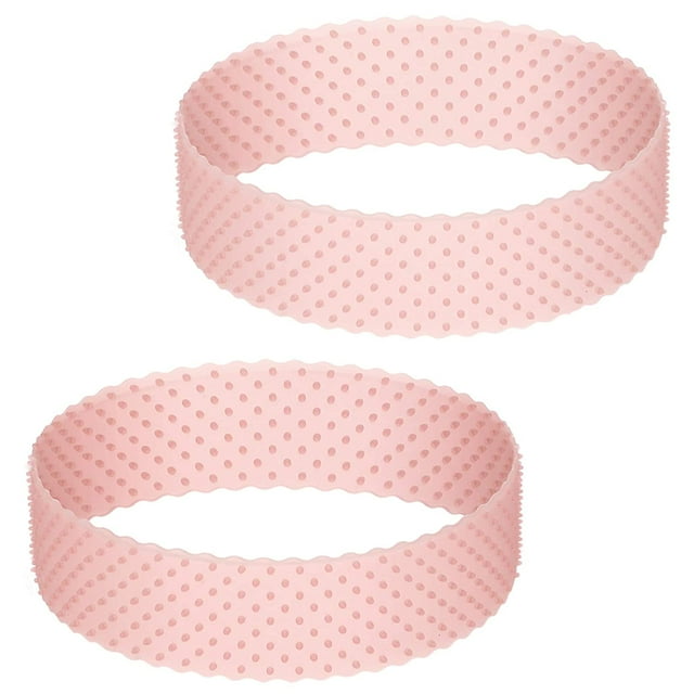2 Pcs Bande de Perruque en Silicone Réglable Bandeau de Perruque en Silicone Fixer Bandes de Perruque Antidérapantes Bande de Perruque Sans Couture Support Solide pour Hommes Femmes Sports Yoga (Rose)