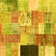 thumbnail image 1 of Ahgly Company Indoor Square Patchwork Yellow Transitional Area Rugs, 4' Square, 1 of 4