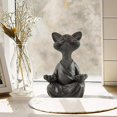 thumbnail image 1 of Taian Boutique Collection Estatua de gato de meditación Estatua de resina pequeña Decoración de escritorio de oficina en casa Decoración Juguete para regalo (negro), 1 of 2