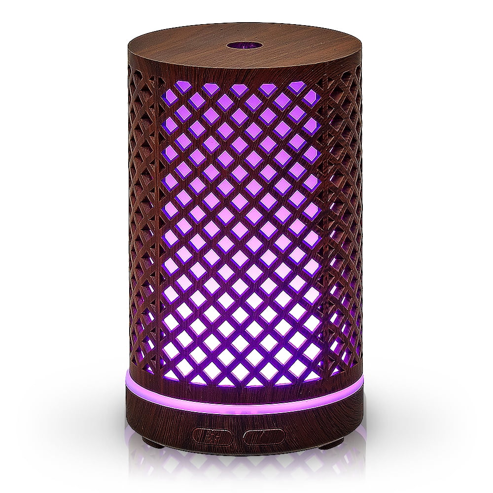 Aromar 100 mL Ultrasonic Tranquil Wood Essential Oils and Scented Oil Diffuser (Mahogany)