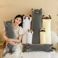 thumbnail image 5 of Almohada de felpa de gato larga gris gigante de 50-130cm, juguete de peluche suave Kawaii, cojín blando para sofá, decoración, regalos de cumpleaños para niñas, 5 of 5