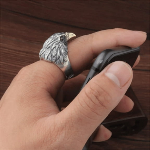 Retro Ring Men'S Trend Personality Finger Ring Ring Fashion Domineering Open Ring Multicolor One Size
