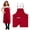 Red, variant on DOVACKA Crossback Pottery Apron Split Leg with Large Pocket Canvas Apron with Adjustable Strap for Art Garden Nail Tech Hairstylist