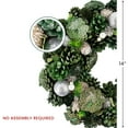 thumbnail image 5 of Northlight Pinecone, Thistle and Ornaments Small Artificial Christmas Wreath - 14" - Unlit, 5 of 6