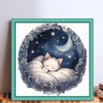 thumbnail image 3 of Hilo Algodón Bordado Punto Cruz Con Gato en La 11CT 50x50cm Blanco, 3 of 9