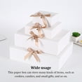 thumbnail image 2 of kurtrusly 10 Pieces Paper Gift Packaging Box with Ribbon Wedding Ceremony Engagement Cookie Candy Packing Case Portable Favor Boxes White 11x11x5cm, 2 of 9