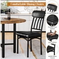 thumbnail image 4 of Lamerge Round Dining Table Set for 4,Wood Round Kitchen Table and Chairs Set for 4,Modern Dining Room Table Set with 4 Faux Leather Chairs,Round Dinner Table for Small Space,Walnut, 4 of 8