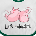 thumbnail image 4 of Inktastic Let's Relaxolotl with Sleeping Axolotls Boys or Girls Baby Bib, 4 of 4
