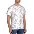 thumbnail image 4 of Yiaed Cute Poodle Dog Print Mens Short Sleeve Tight Fit T-Shirt, Crewneck Casual Tee-Small, 4 of 5