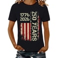 thumbnail image 4 of MEICHEN 250th Anniversary American Round Neck Pullover Women's T Shirt Shirt Short Sleeved T Shirt American Round Neck T Shirt, 4 of 7