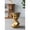 1Gold + Magnesium Ox, variant on 21" Magnesium Side Table with Classical Gold Bust Design, Metallic Gold Sculptural Accent Table for Living Room Entryway Home Decor
