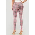 thumbnail image 6 of High Waist Sculpting Treggings With Front Pockets - Pink, White, Black Plaid, 6 of 10