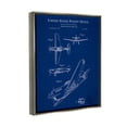 thumbnail image 3 of Stupell Industries Vivid Aircraft Blueprint Patent Graphic Art Luster Gray Floating Framed Canvas Print Wall Art, Design by Karl Hronek, 3 of 6