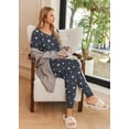 thumbnail image 3 of Ekouaer Pajamas for Women Set 2 Piece Lounge Set Short Sleeve Pjs Joggers Long Pants Sleepwear with Pockets, 3 of 6