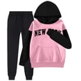 thumbnail image 4 of Girls Boys Sweatsuit Set 2PC Long Sleeve Printed Sweatshirt and Jogger Sweatpants Warm Fall Winter Clothes Girls' Clothing Sets 6-7 Years Boys Girls Fashion, 4 of 4