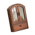 thumbnail image 3 of Dualoai Desktop Storage Cabinet Makeup Organizer for Countertop Living Room Bathroom Brown, 3 of 9