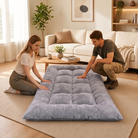 Non‑slip & moisture‑proof base, cold‑blocking and damp‑proof, floor sleeping mat, office nap mat