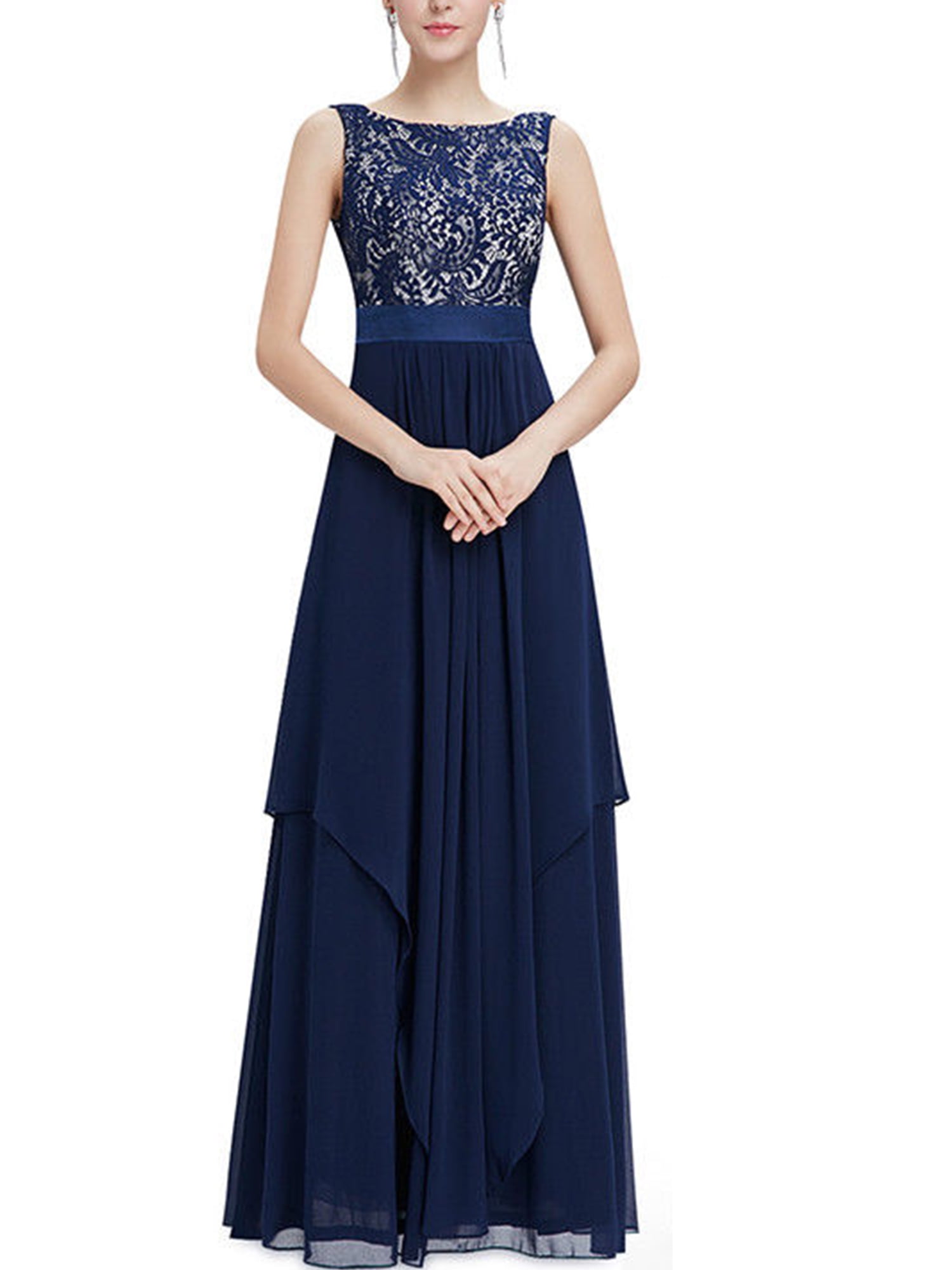 Sexy Dance Women S Casual Sleeveless Chiffon Maxi Dresses Wedding Bridesmaid Evening Formal