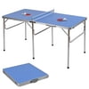 Costway 60 Portable Table Tennis Ping Pong Folding Table w/Accessories Indoor Game