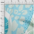 thumbnail image 2 of oneOone Cotton Poplin Turquoise Blue Fabric Tropical Abstract Leaves Craft Projects Decor Fabric Printed By The Yard 56 Inch Wide, 2 of 4