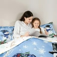 thumbnail image 5 of Feelyou 3D Snowman Queen Comforter Set for Kids, Merry Christmas Bedding Sets, Western Festival Reversible Bedding Comforter Set, Luxury Bedroom Decor,3 Pieces, 5 of 8