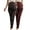 Brown/red(2 pack), variant on Bearsland Women's Plus Size Maternity Pants Drawstring Maternity Leggings Over The Belly Stretchy Straight Pregnancy Pants with Pockets 2-Pack