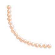 14k Yellow Gold 24in 6-6.5mm Pink Freshwater Onion Cultured Pearl Necklace