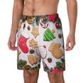 thumbnail image 2 of Balery Christmas Gingerbread Cookies Mens Swim Trunks Swim Shorts for Men Quick Dry Inseam Beach Shorts with Compression Liner Pocket-Medium, 2 of 9